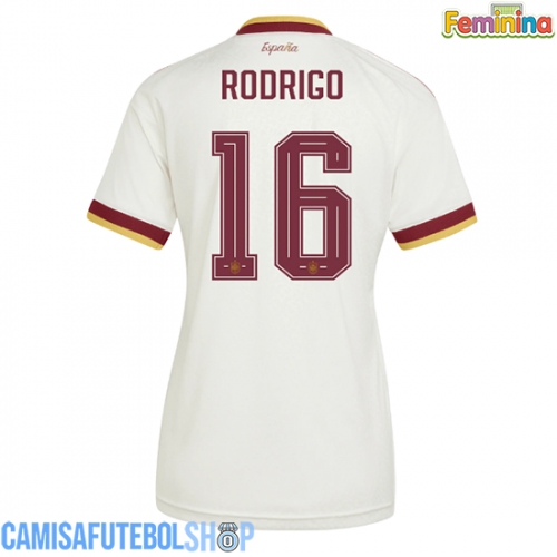 Camisa de time de futebol Espanha Rodri Hernandez #16 Replicas 2º Equipamento Feminina Mundo 2026 Manga Curta